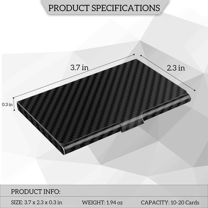 DMFLY Slim Minimalist Business Card Holder for Men & Women, Premium Metal Business Card Case, Pocket Name Card Holder, Buckle Style Shut, Classy Black - Image 5